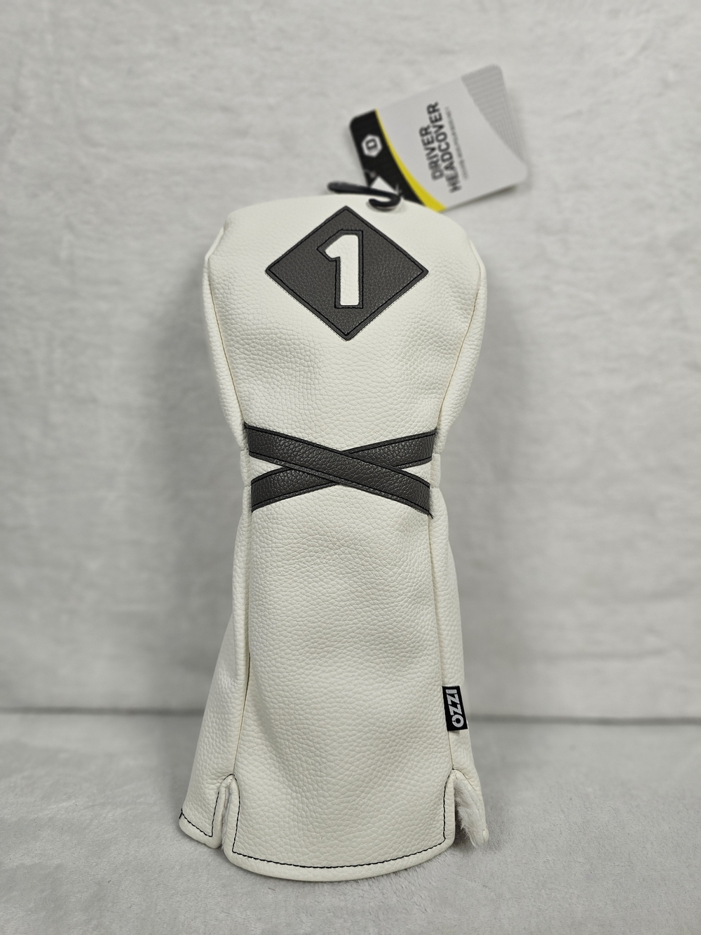 IZZO Golf #1 Driver Headcover White Driver D PU Leather Fits 460cc A30310-WHT